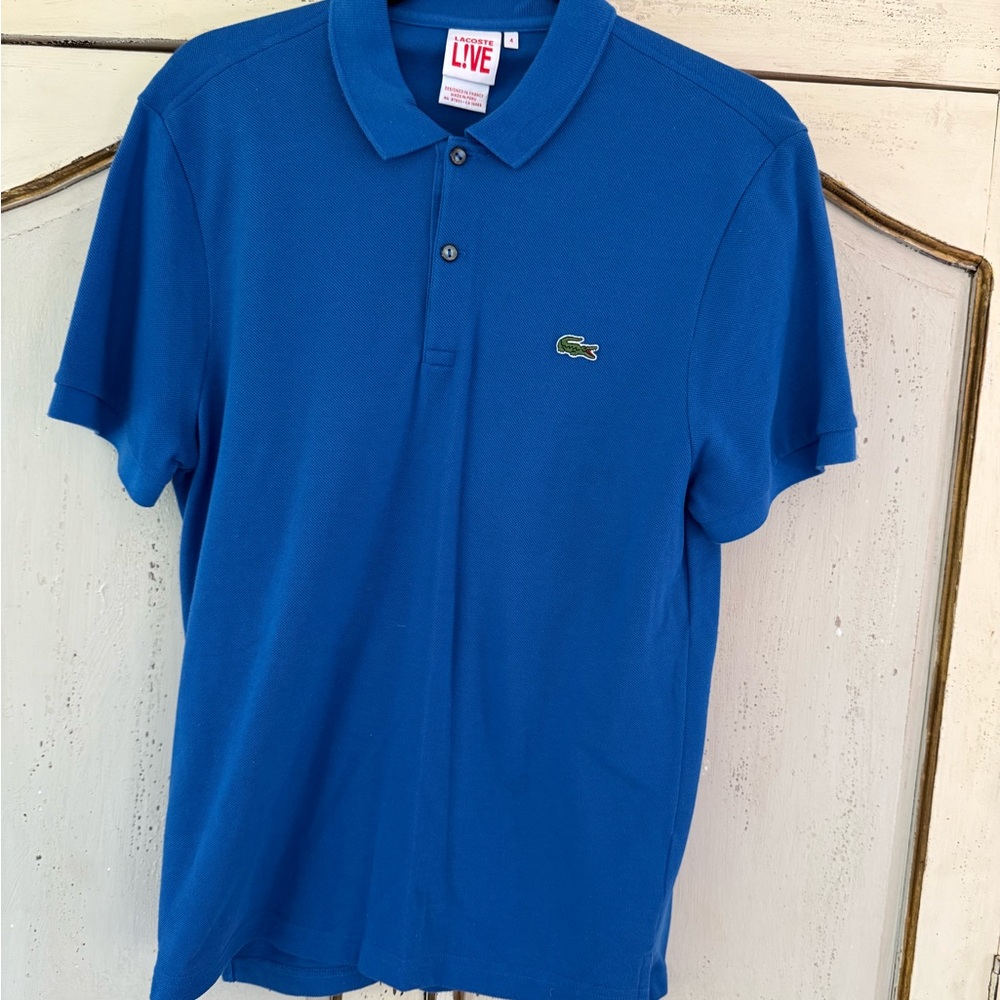 Lacoste L!VE Men’s Polo Shirt – Royal Blue, Size 4 (M) – Never Worn!